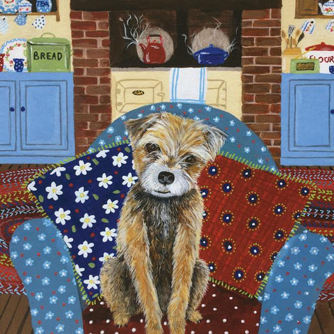 Marcella Cooper, Waiting For Walkies, Fine Art Greeting Card