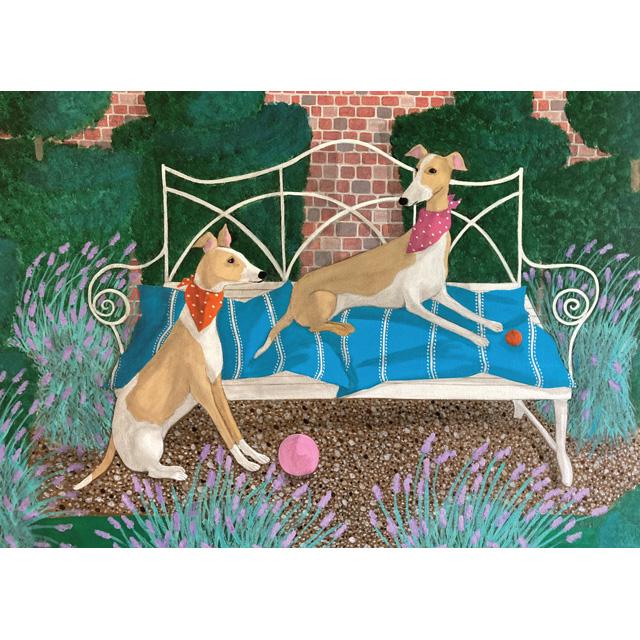 Mary Carlson, Trouble In The Garden, Fine Art Greetings Card