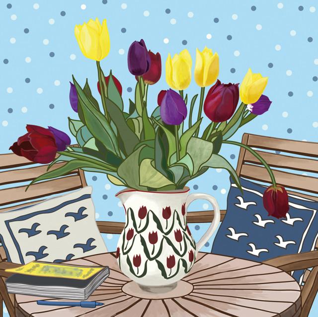 Mig Wyeth, Tulips, Art Card