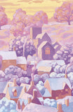 Village Under Snow - Set of 8 note cards