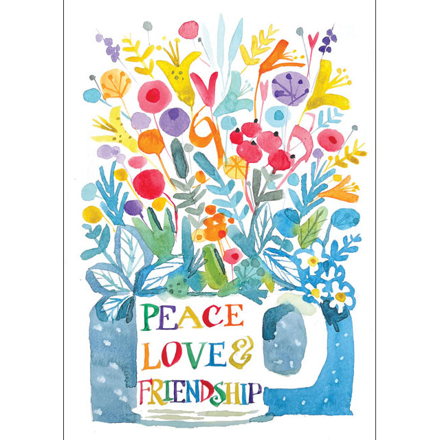 Natalie Rymer, Peace Love Friendship, Fine Art Greeting card