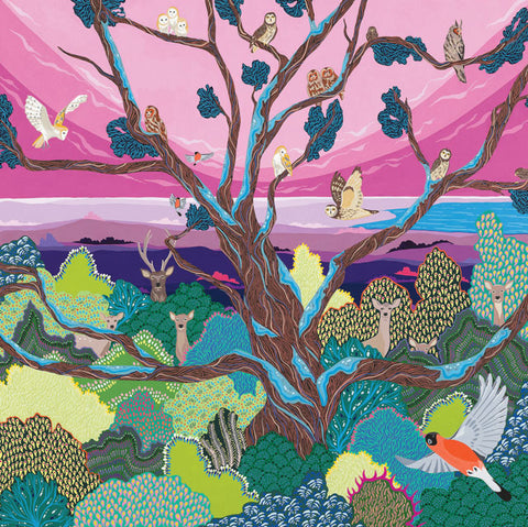 Nicola Stockley, The Owl Tree, Blank Art Card