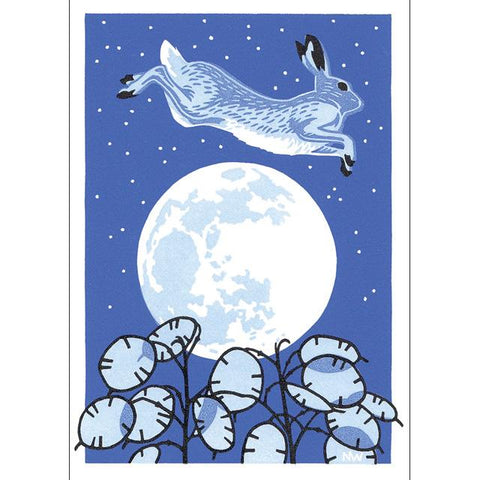 Nick Wonham, Hare Moon, Fine Art Greeting Card