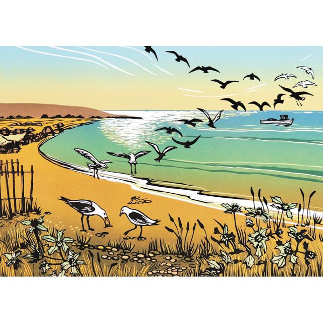Rob Barnes, Seagulls On The Bay, Art Card