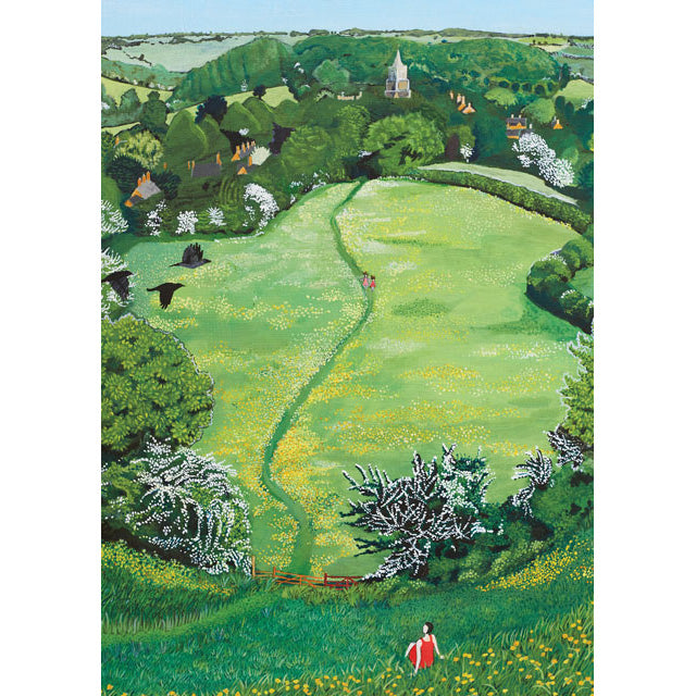 Sheena Griffiths-Baker,  Taking In The View, Fine Art Greeting Card
