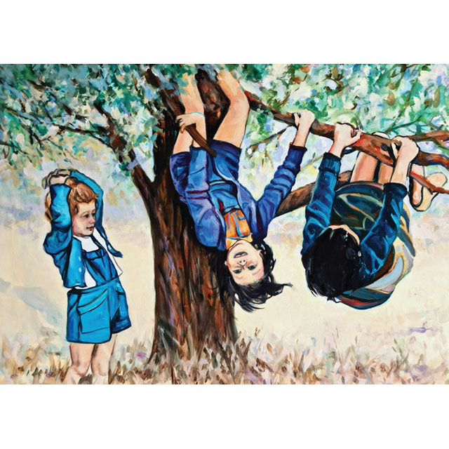 Sherry McCourt, Hanging Around (Children Playing), Fine Art Greeting Card