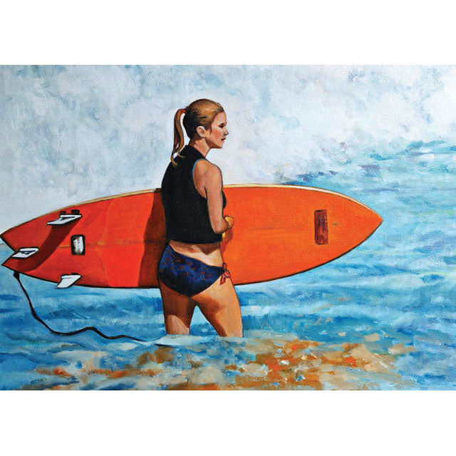 Sherry McCourt, Surfer, Fine Art Greeting Card