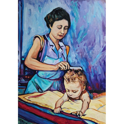 Sherry McCourt, After The Bath (Baby), Blank Fine Art Greeting Card