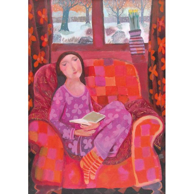 Sharon Winter, Pink Pyjama Day, Blank Fine Art Greeting Card