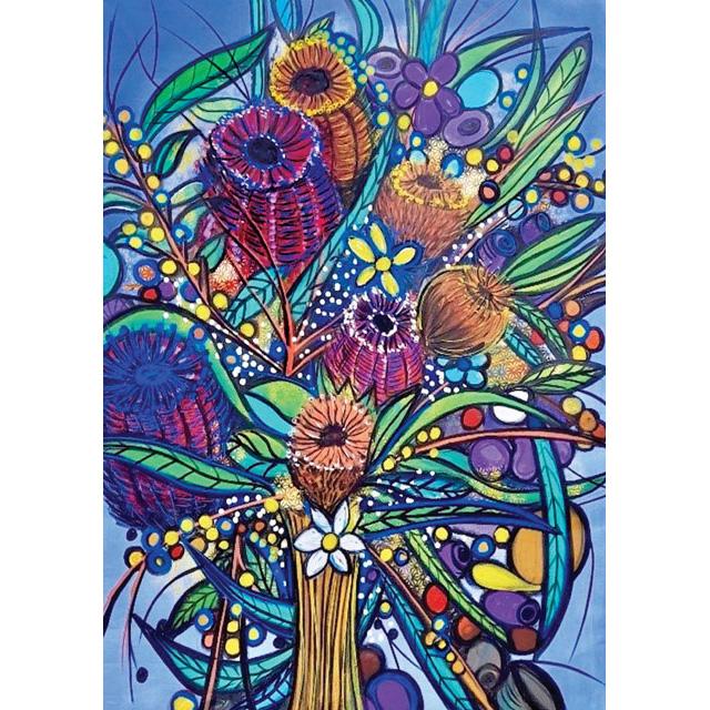 Tracey Esteves, Aussie Fiesta (Flowers), Blank Greeting Card