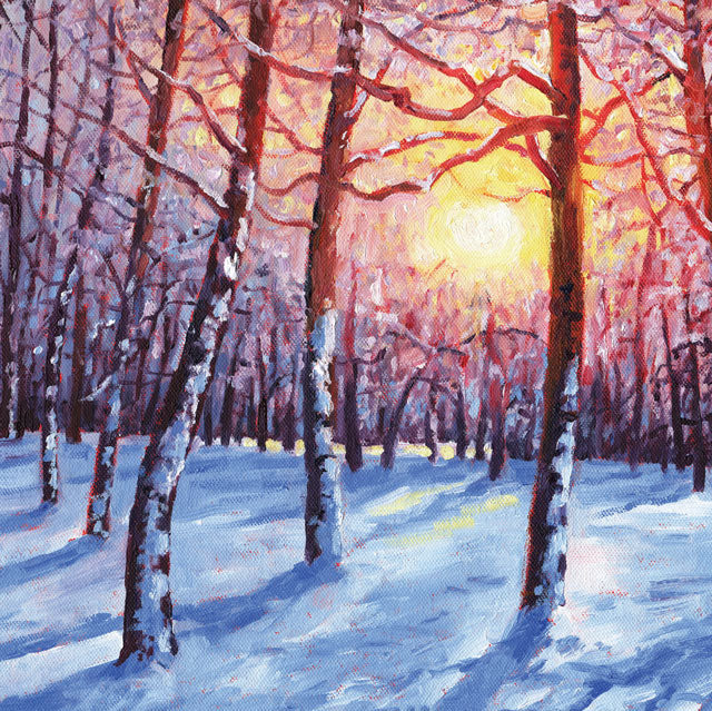 Zoe Norman, Winter Birch Trees, Blank Art Cards