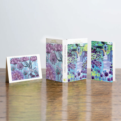 Jenny Hancock, Allium Walk + Alliums, Boxed Set of 10 Note Cards