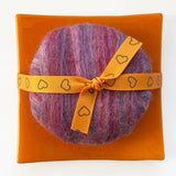 Soap Dish with Rose Geranium and Ylang Ylang Felted Soap - 4 Colourways