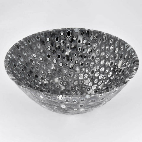 Anthracite - fused glass bowl