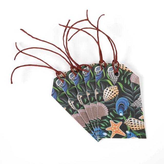 TAG FB2 01 - Seashells - Set of 5 gift tags