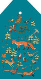 TAG GH2 02 - Mr Fox (Teal) - Set of 5 gift tags