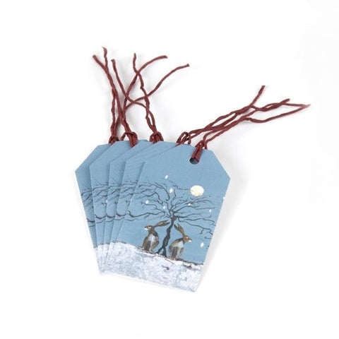 Sally Bruce Richards, Winter Star Tree, Set of 5 gift tags