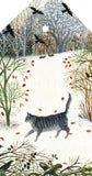 TAG DN0 04 - Cat On Winter Walk - Set of 5 gift tags