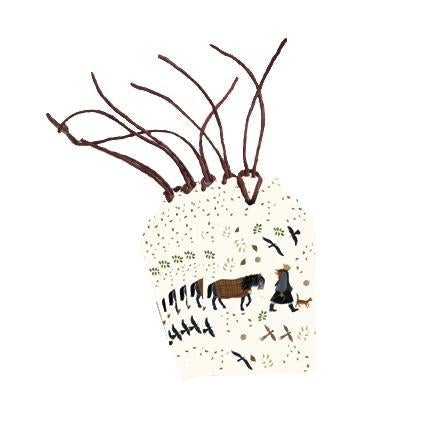 TAG DN0 06 - Walking The Horse - Set of 5 gift tags
