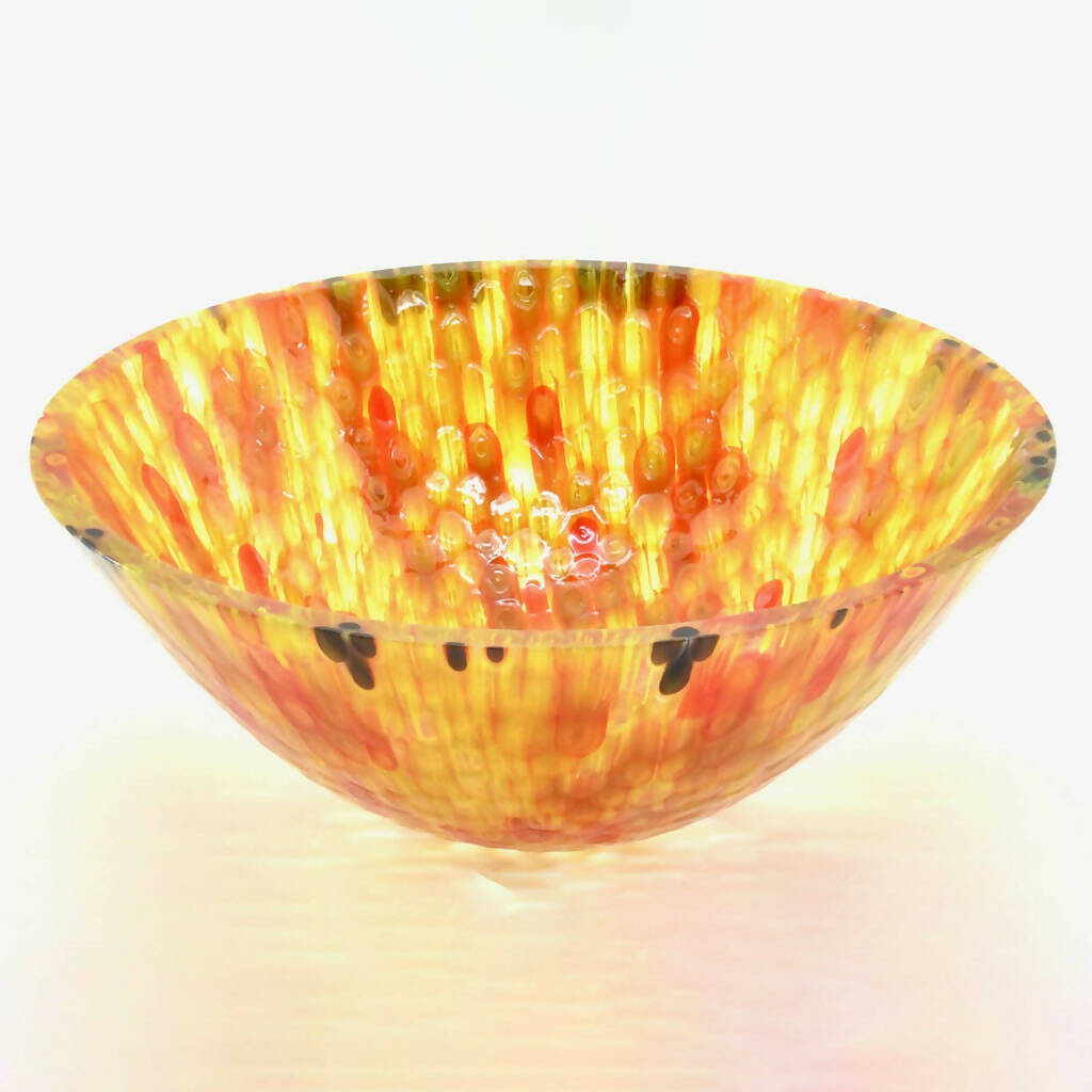 Fire Fly - fused glass bowl