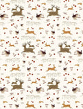 Hares, Deer, Wren, Ivory - Gift Wrap - 1 Sheet (WRP CH0 02)