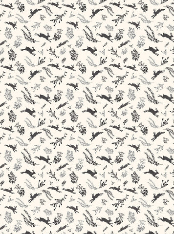 Hares, Silver - Gift Wrap - 1 Sheet (WRP RB0 03)