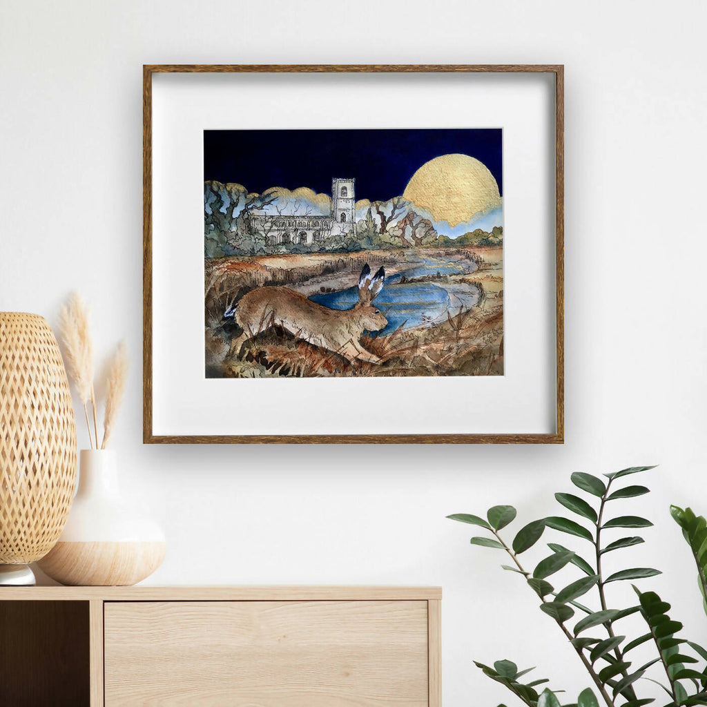 The Rising Moon Saw Hare Return, Blythburgh - Limited Edition Giclee Print