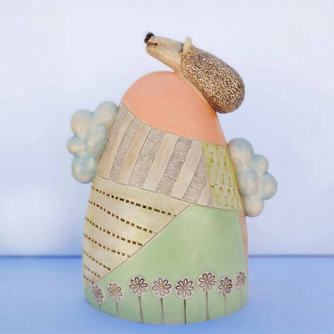 Hedgehog in the Landscape - Original Ceramic Sculpture