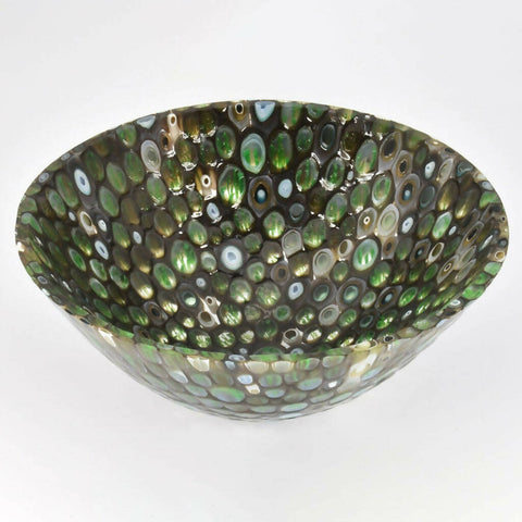 Malachite - fused glass bowl