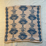 Blue Urn Cushion Cover - Linocut Print