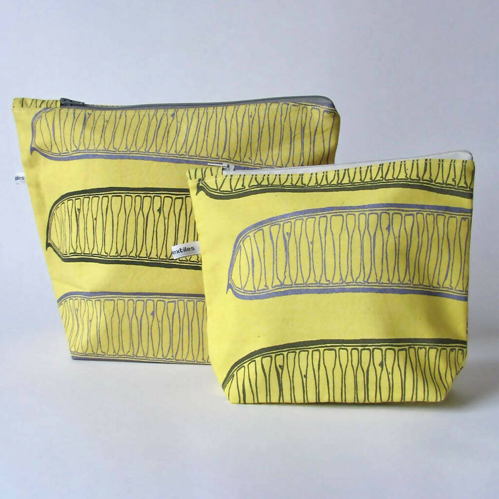 Yellow Long Pods - Wash Bags
