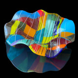 Small Multi-colour Bowl - Fused Glass Sculpture