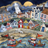 They Spent The Night On Rolling Waves, Golden Lights To Keep Them Safe, Southwold - Limited Edition Giclee Print