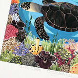 Turtle and Coral - Print